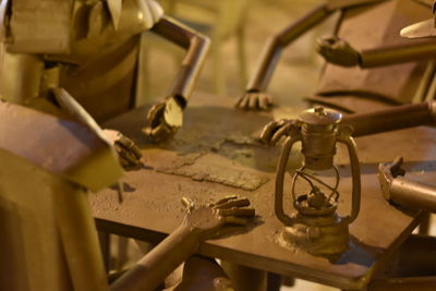 Close-up of table