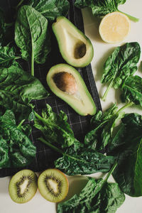 Fresh green vegetables, avocados, spinach for a healthy diet