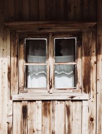 Old window of abandoned house