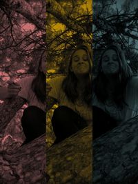 Close-up of young woman