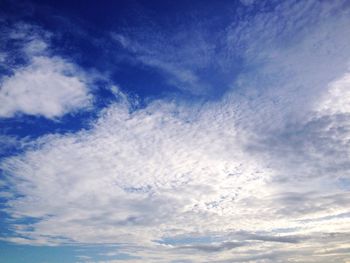 Low angle view of cloudy sky