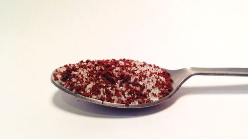 Close-up of food on white background