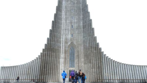 Tourists in fort