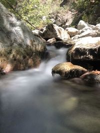River flowing through rocks