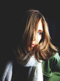 Close-up portrait of young woman