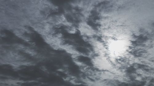 Low angle view of cloudy sky