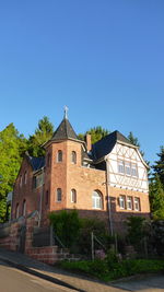 Building against clear blue sky