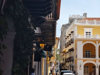 Exterior of buildings in city