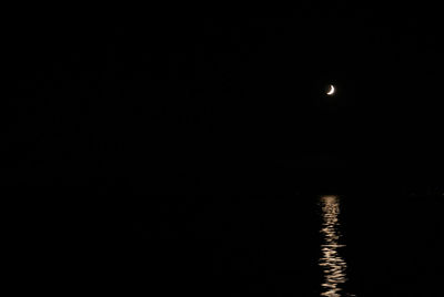 Scenic view of moon against sky at night