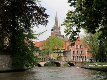 View of building in water