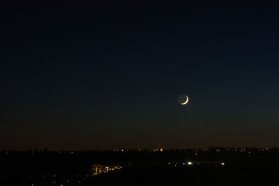 View of moon at night
