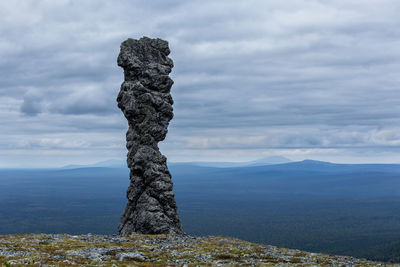 Scenic view of mountain against sky