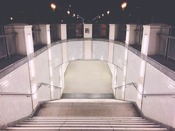 Staircase in illuminated building