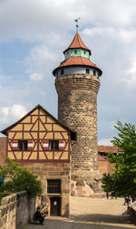 Low angle view of historical building against sky