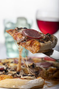 Close-up of food on table