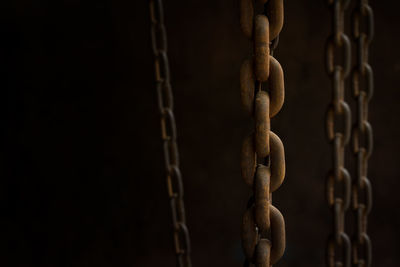 Close-up of rusty chain