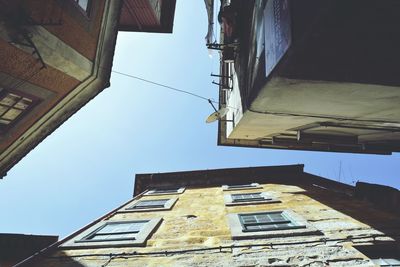 Low angle view of residential buildings against sky