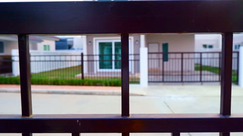 View of empty building seen through window