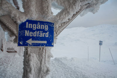 Information sign on the road