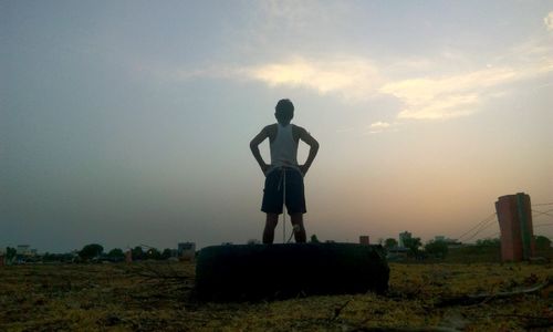 Woman standing on landscape