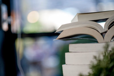 Low angle view of books