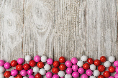 Close-up of multi colored eggs