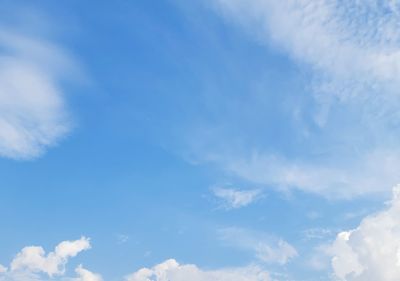 Low angle view of clouds in sky