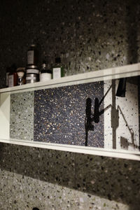 View of railing against wall