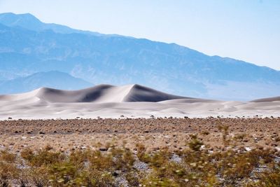 Scenic view of desert against sky