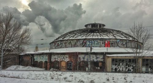 Low angle view of built structure against sky