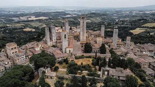 San gimignano from the sky