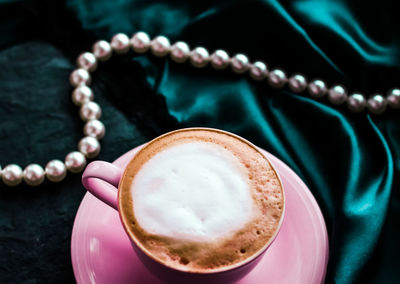 Close-up of coffee on table