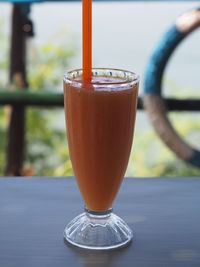 Close-up of drink on table