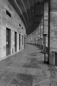 Empty corridor of building