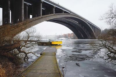 Footbridge over river