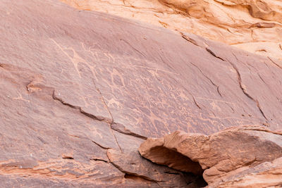 Full frame shot of rock formations