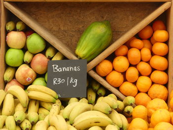 Fruits for sale at market stall