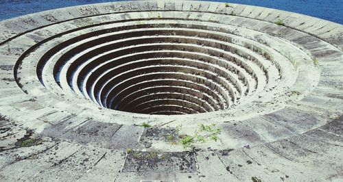 High angle view of historical building