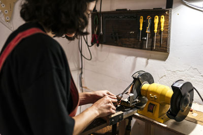 Man working on stage