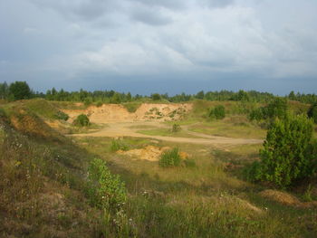 Scenic view of landscape against sky