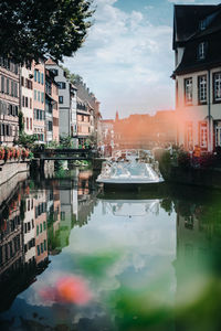 Reflection of buildings in water