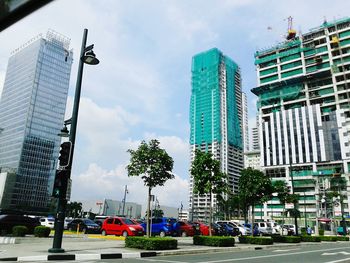 City street with buildings in background