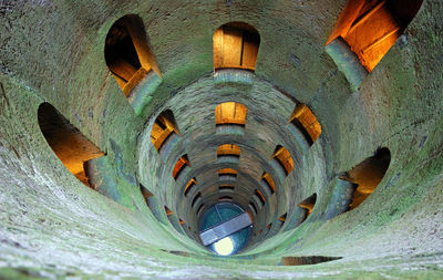 Low angle view of ceiling of old building