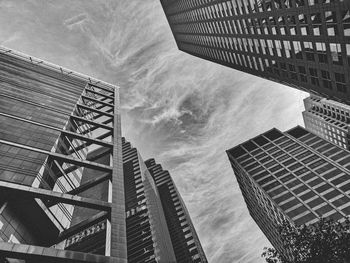 Low angle view of buildings against sky