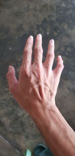 Close-up of human hand