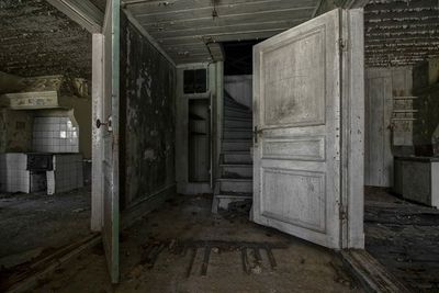 Interior of abandoned building