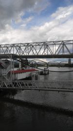 Bridge over river against sky