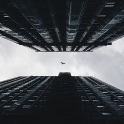 Low angle view of skyscrapers against sky