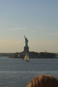 Statue of liberty in sea