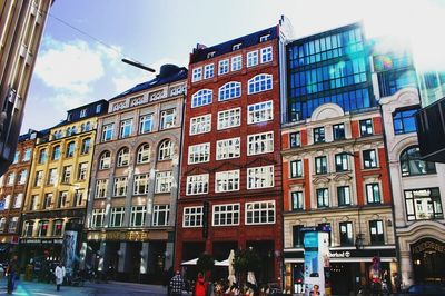 Low angle view of buildings against sky